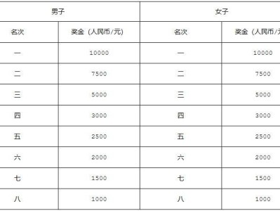 2024年南寧馬拉松獎項設(shè)置