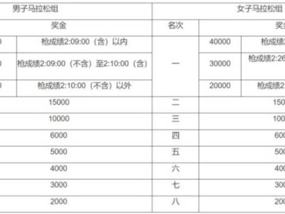 2024宜昌馬拉松第一名獎金多少錢？