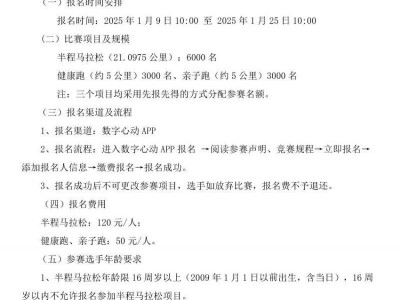 2025定州半程馬拉松競賽規(guī)程