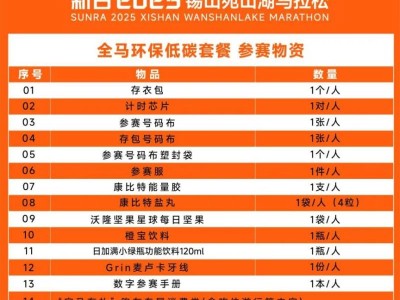 2025無(wú)錫宛山湖馬拉松參賽物資有哪些