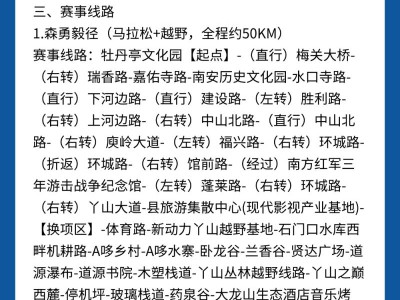 2025大余第六屆森勇毅徑半程馬拉松賽(賽事規(guī)程)