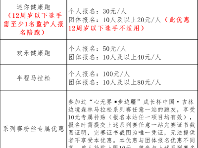 “心無(wú)界 步邊疆” 成長(zhǎng)杯  中國(guó)·吉林邊境森林馬拉松系列賽-長(zhǎng)白縣站(賽事規(guī)程)