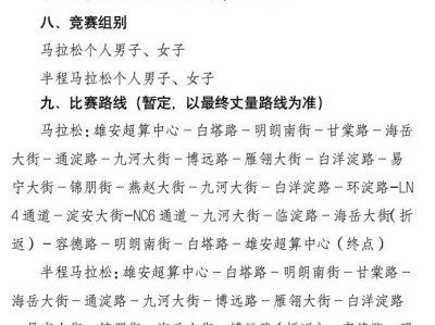 2026雄安馬拉松競賽規(guī)程