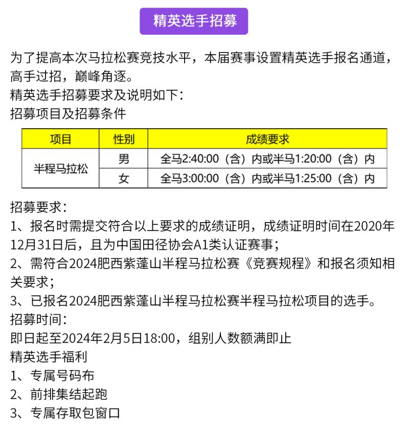 2024肥西紫蓬山半程馬拉松賽(賽事規(guī)程)（8）