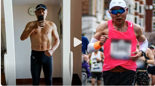 65歲的許建江健身17年，參加半馬和全馬近50場，獲得上百塊獎牌！