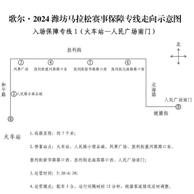 2024濰坊馬拉松交通保障專線