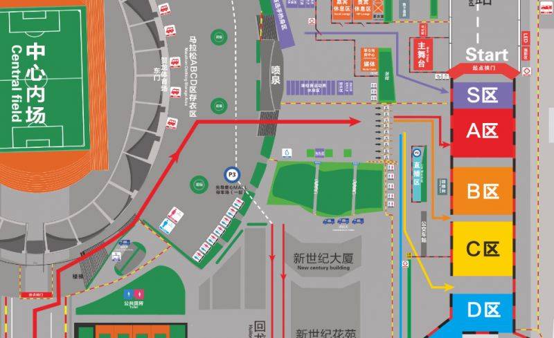 2024長沙馬拉松集結(jié)指南（賽場入口+集結(jié)位置+衣物存放）（2）