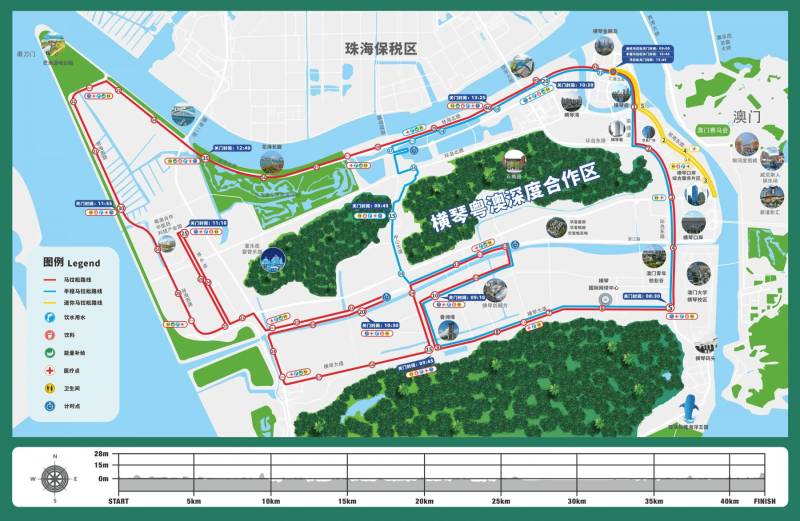 2024橫琴馬拉松比賽路線圖