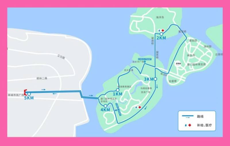 廈門(mén)馬拉松系列賽OKRUN集美站比賽路線(xiàn)（附線(xiàn)路圖）