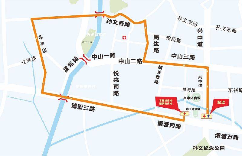 2017中山馬拉松12公里跑路線