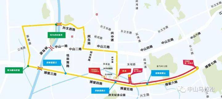 2017中山馬拉松比賽線路（2）