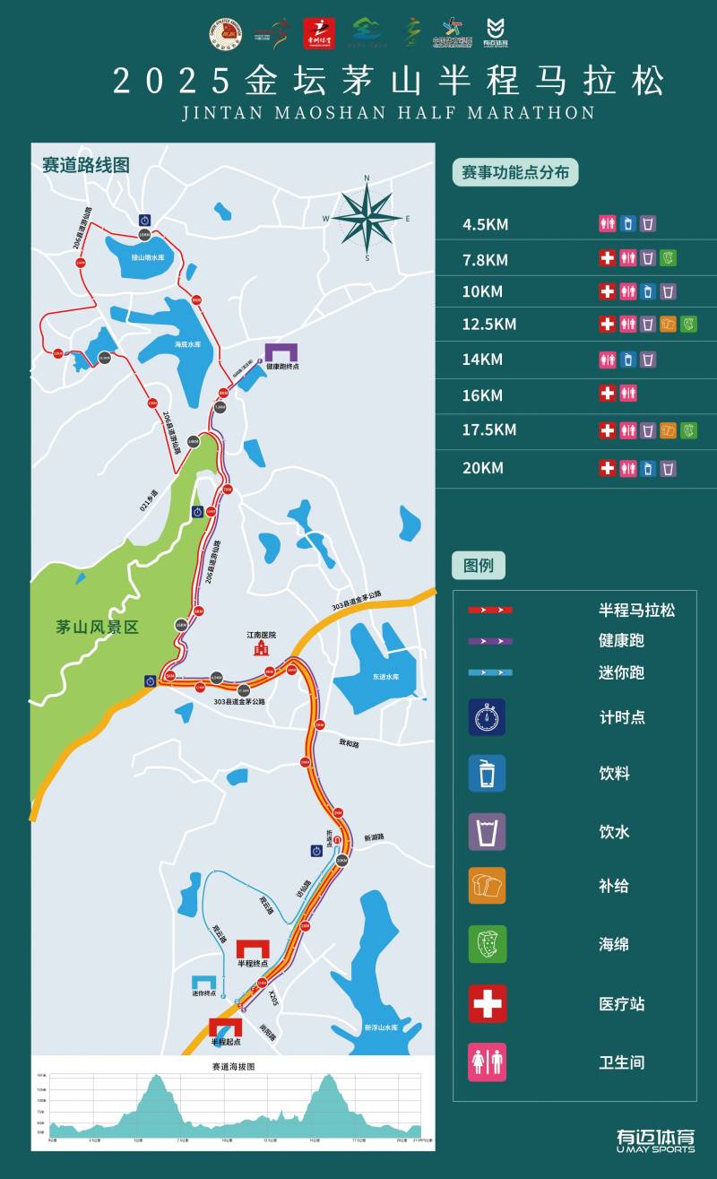 常州金壇茅山半程馬拉松線路（2025年）