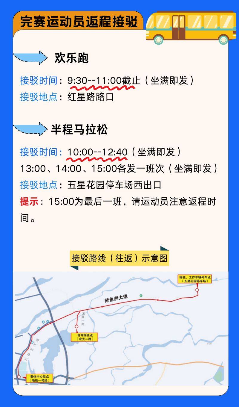 2025南昌鄱陽(yáng)湖半程馬拉松大巴車(chē)接駁指南（時(shí)間+路線）（3）