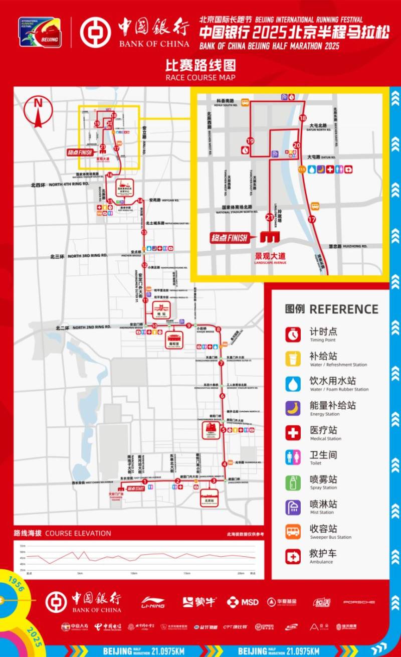 2025北京半程馬拉松比賽路線圖公布