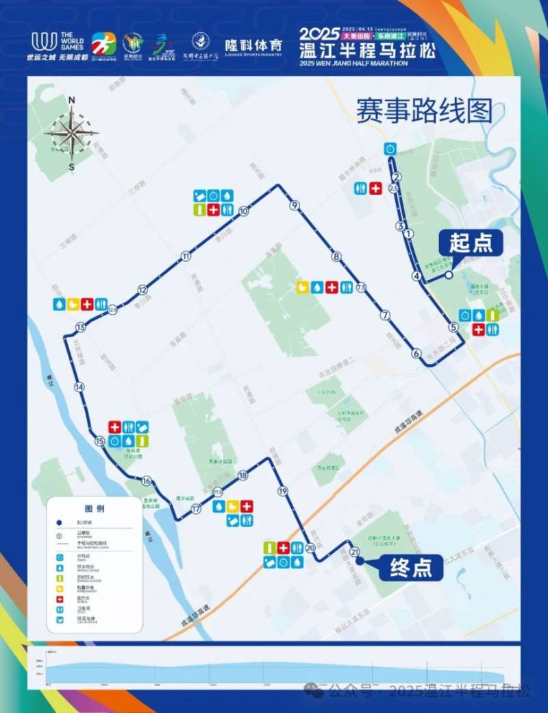 2025溫江半程馬拉松起終點+路線圖