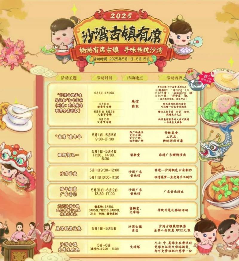 2025廣州沙灣古鎮(zhèn)尋味馬拉松打卡活動攻略（時間+門票）