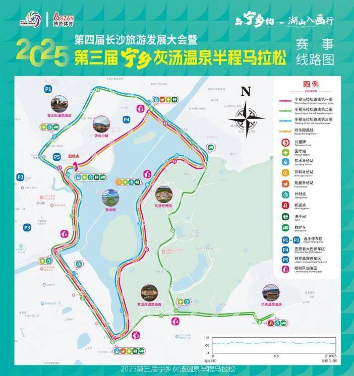 2025第三屆寧鄉(xiāng)灰湯溫泉半程馬拉松比賽路線