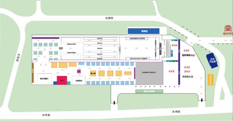 2025哈爾濱馬拉松領(lǐng)物場(chǎng)地平面圖