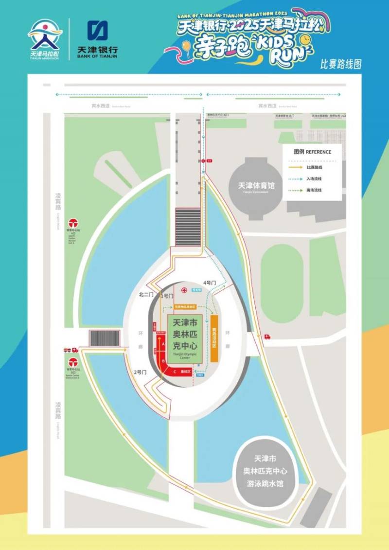 2025天津馬拉松親子跑比賽路線圖