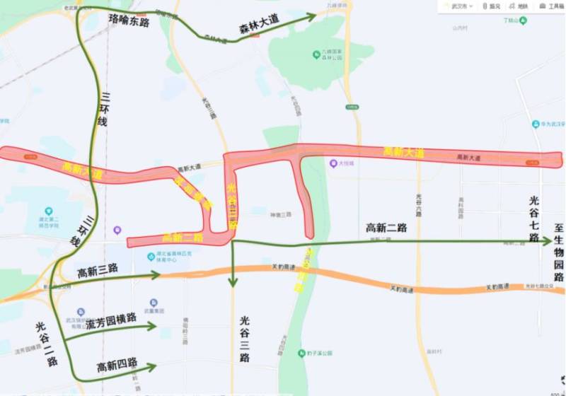 2025光谷馬拉松交通管制措施（管制路段+繞行措施）（4）