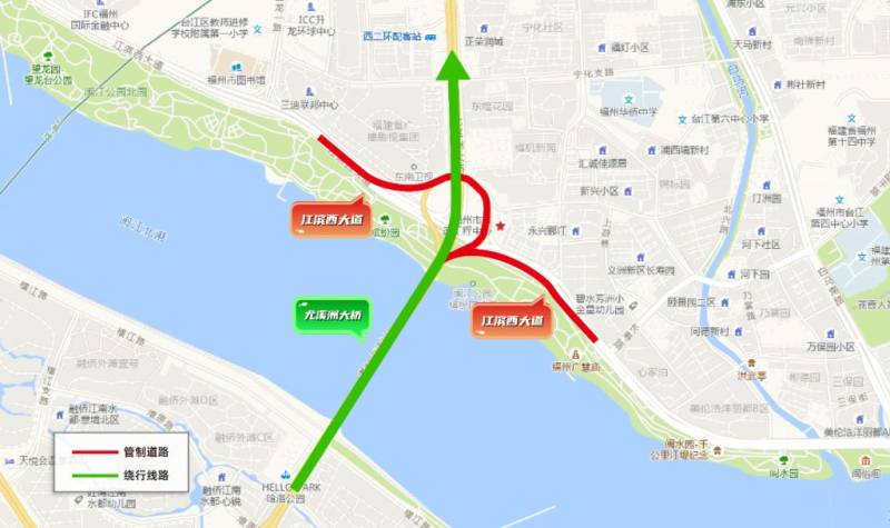 2025年福州馬拉松賽事期間臺江區(qū)繞行指引