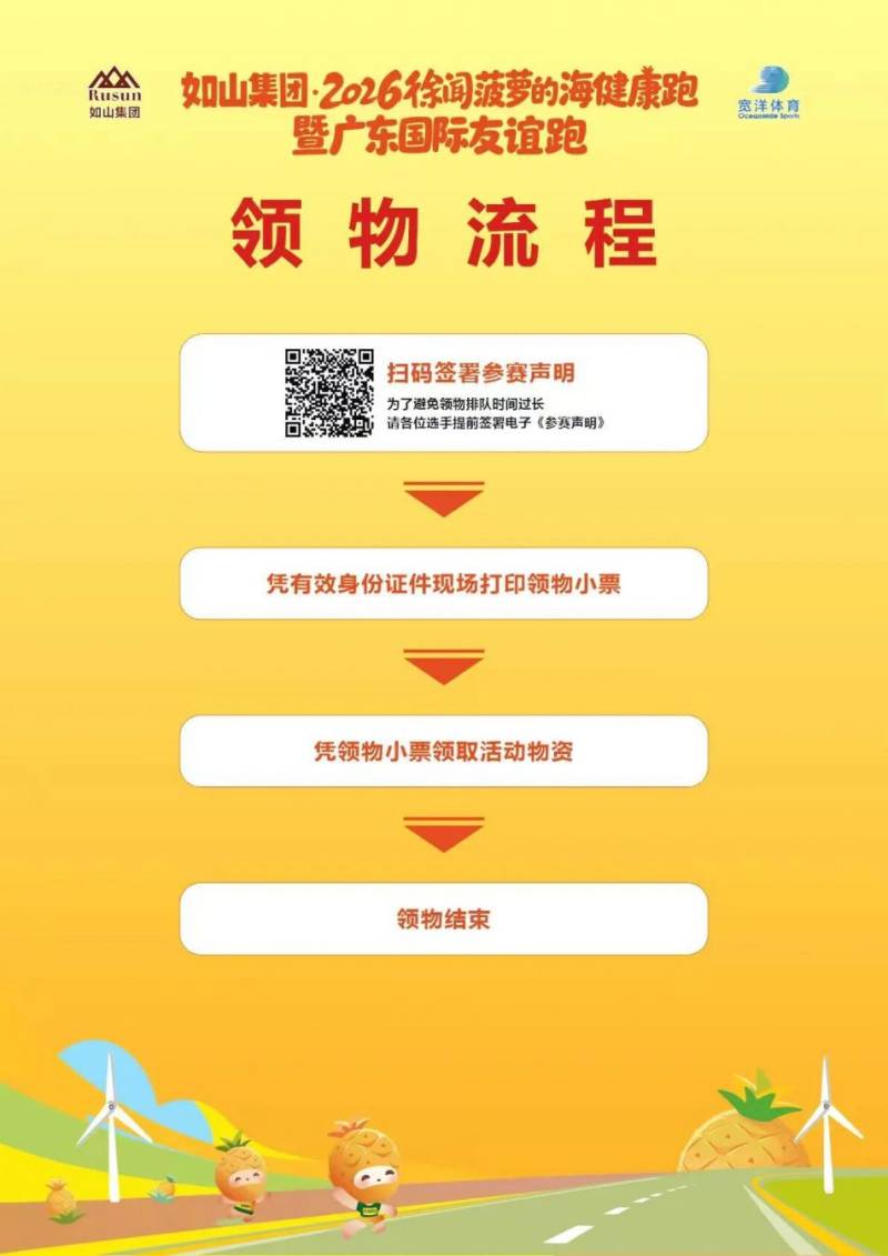 2026徐聞菠蘿的海健康跑暨廣東國(guó)際友誼跑領(lǐng)物安排（4）