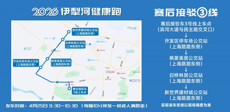 2026伊犁河健康跑選手免費交通接駁攻略（8）